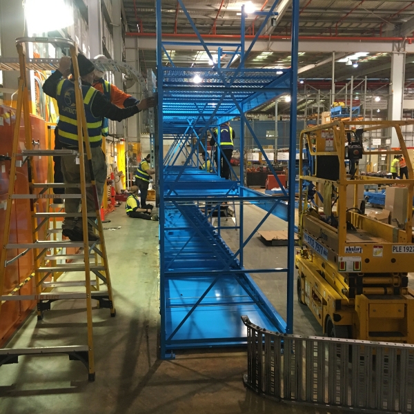 Cable Tray installation to racking, Holden Spare Parts